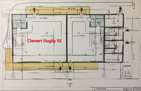 Clamart Rugby 92 le Club House du Stade de la Plaine Plan